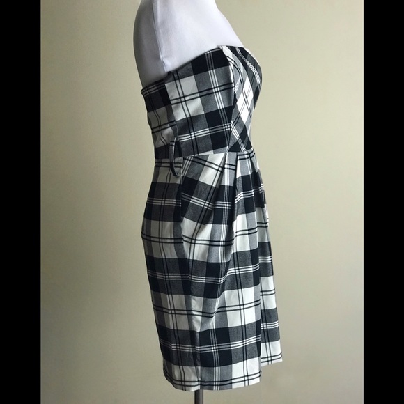 Candies Pleated Black and White Sheath Dress sz 7 - Picture 4 of 7